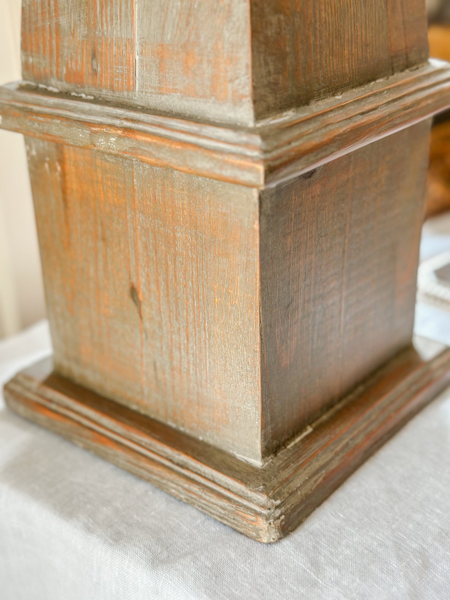 Wooden Obelisk Pair