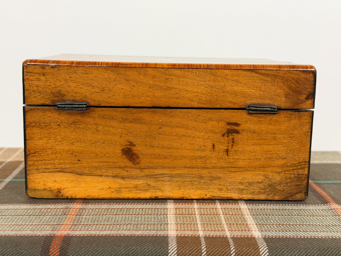 Antique Burl Walnut Tunbridge Ware Box