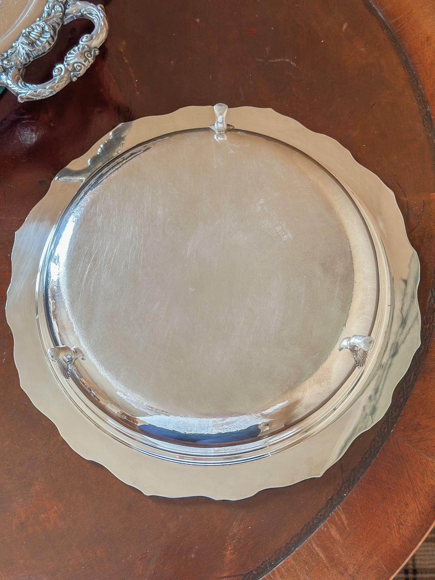 Vintage Silverplate Footed Serving Dish