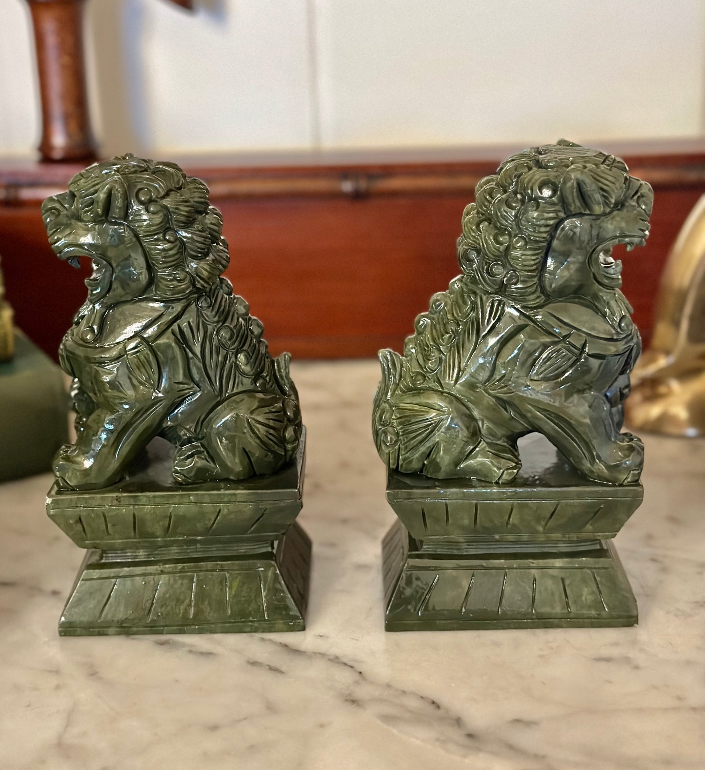 Jade Foo Dog Pair