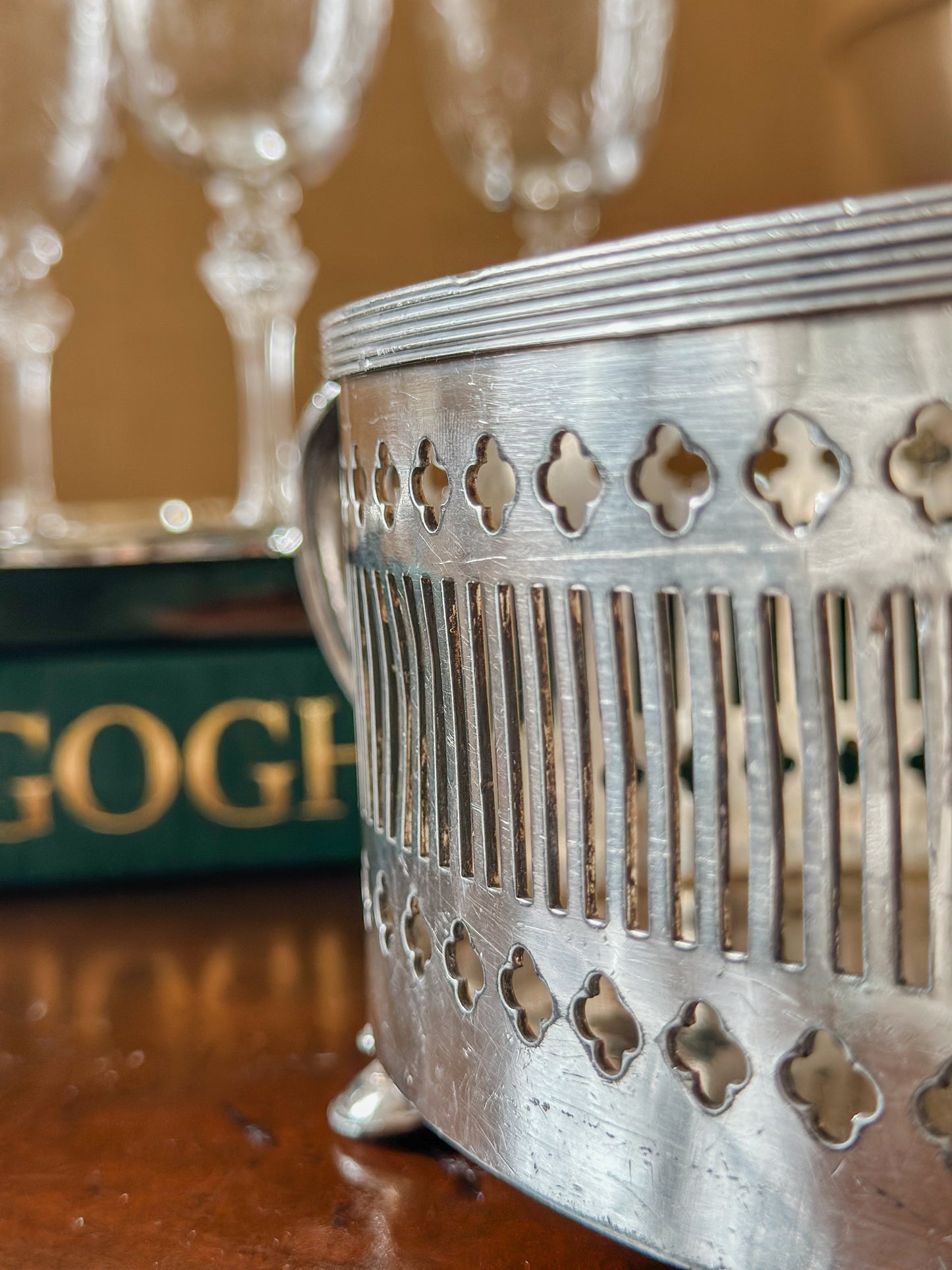 Silverplate Footed Jardinière