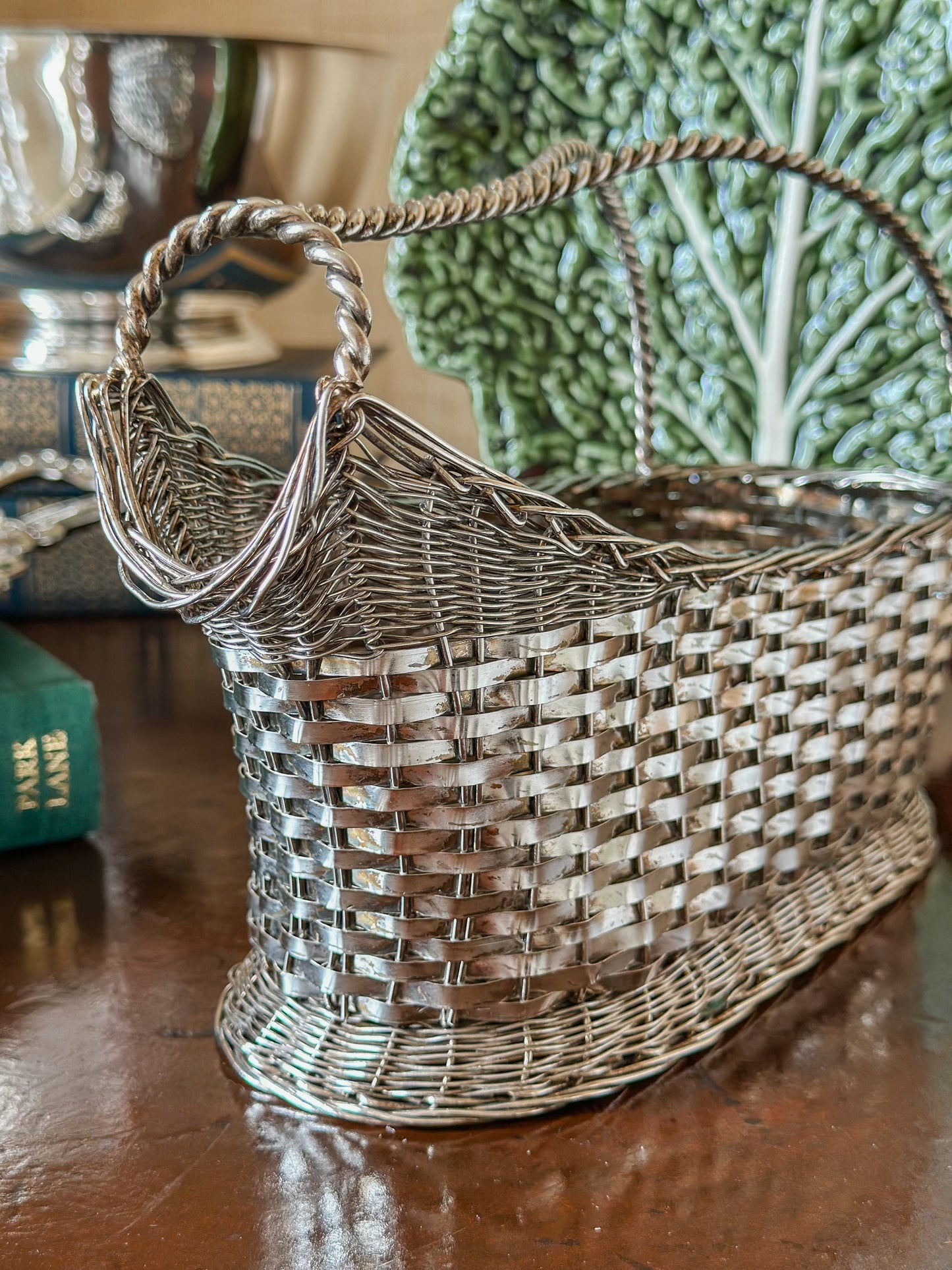 Silverplate French Style Wine Basket