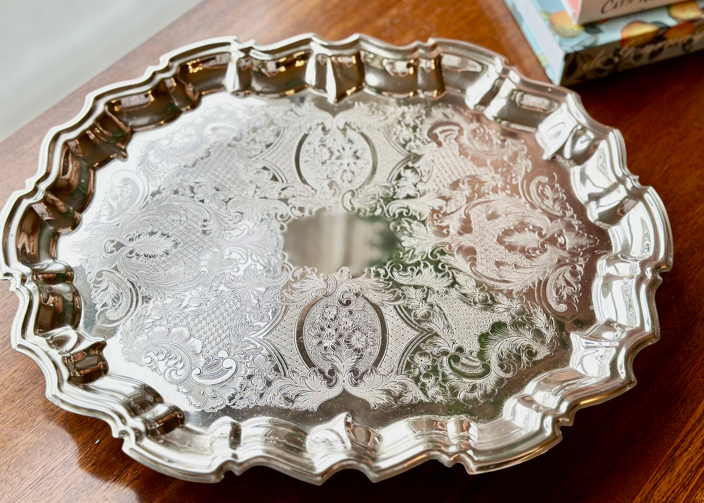 Footed Silver Tray