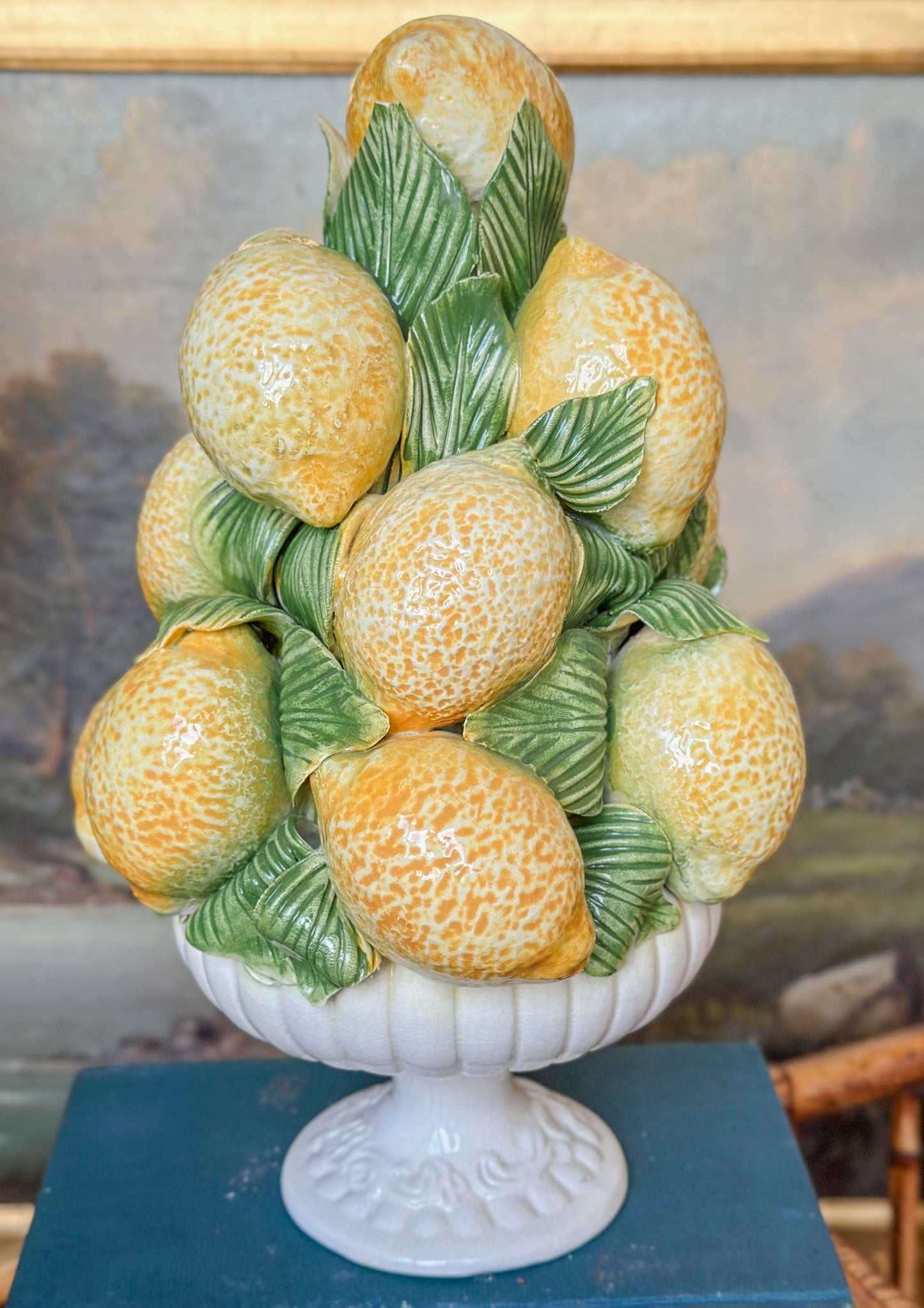 Italian Porcelain Lemon Topiary