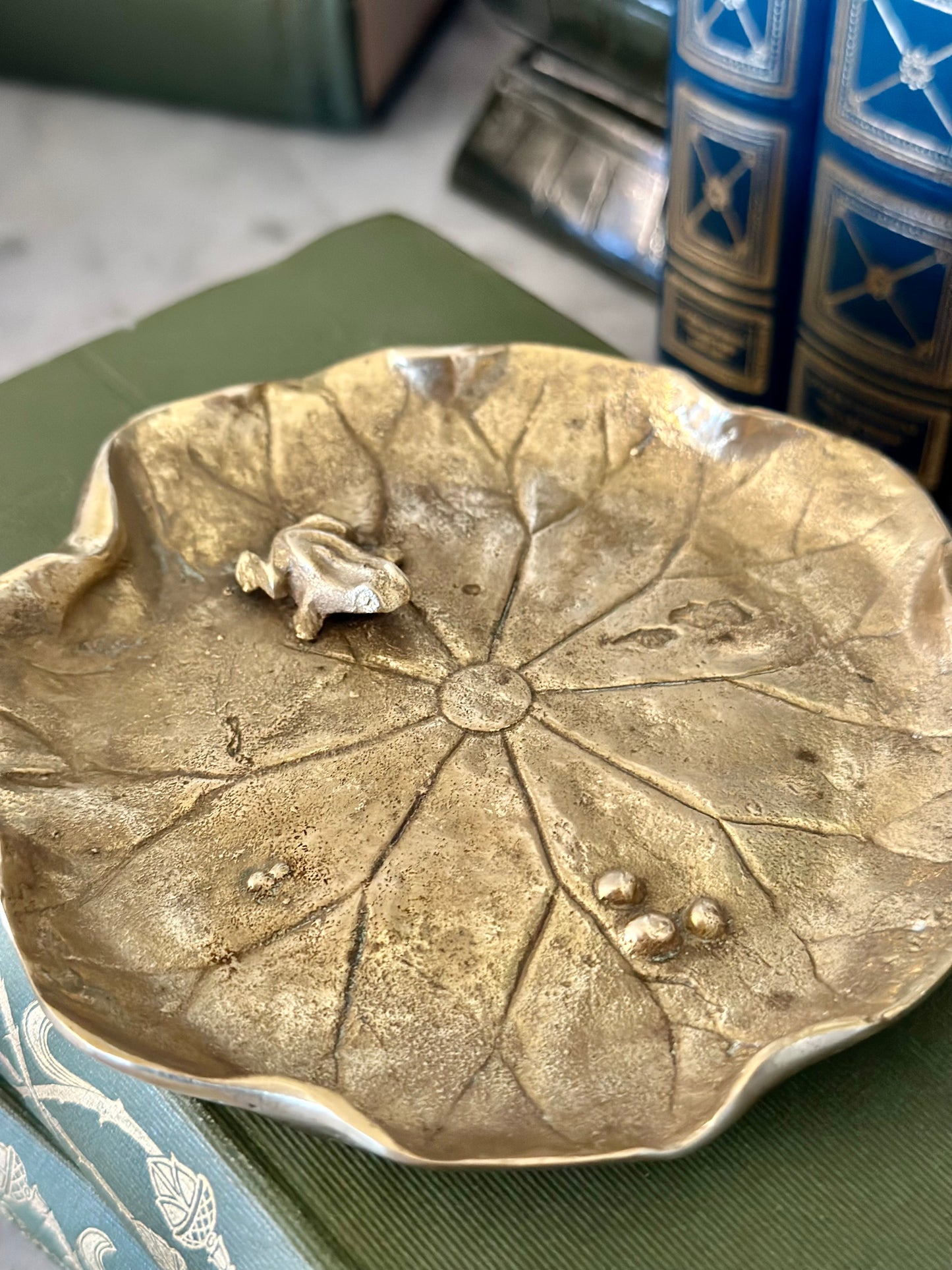 Brass Lily Pad Trinket Dish