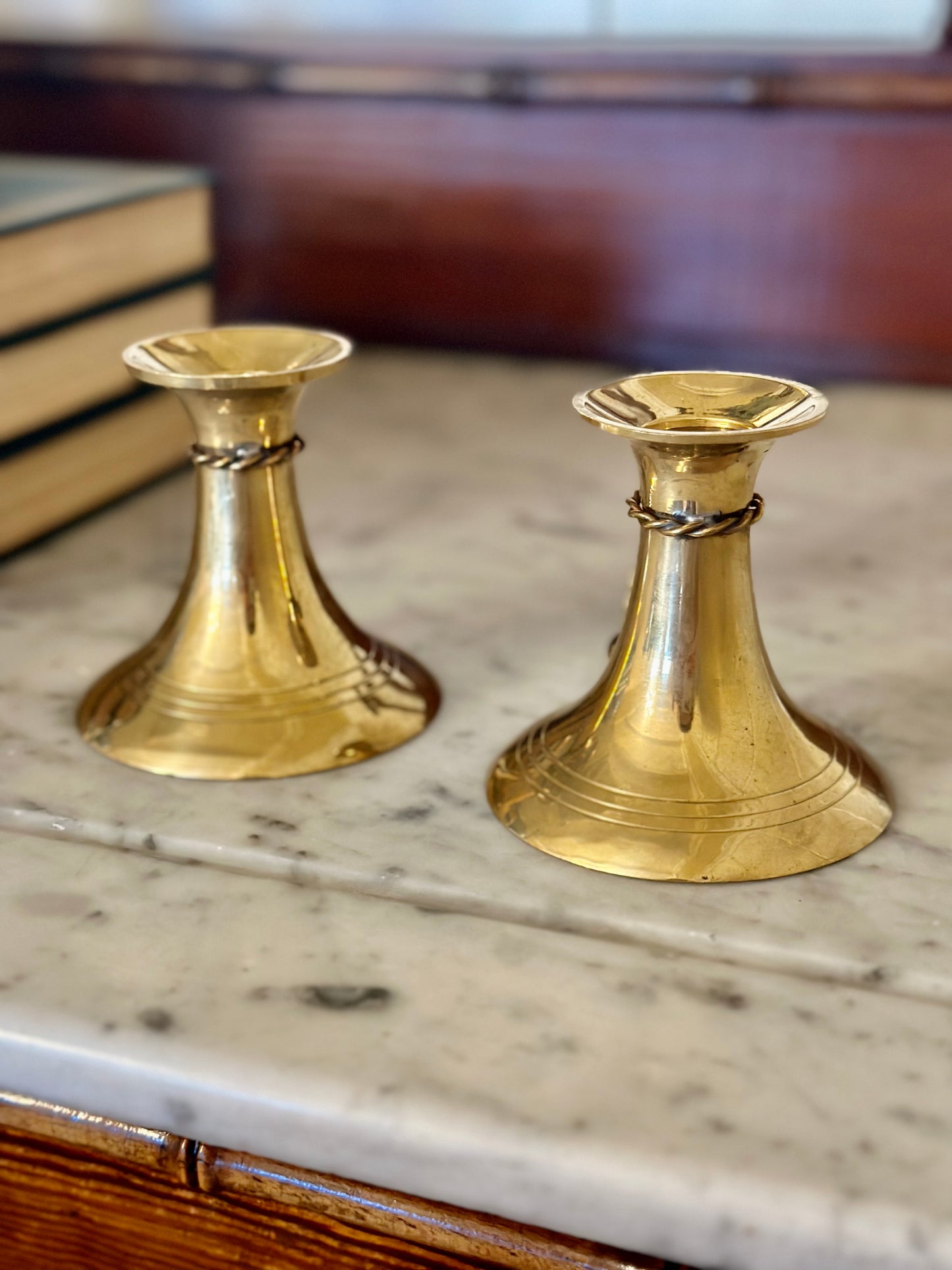 Brass Tassel Candlesticks