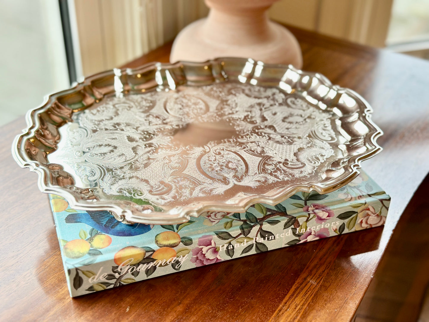 Footed Silver Tray