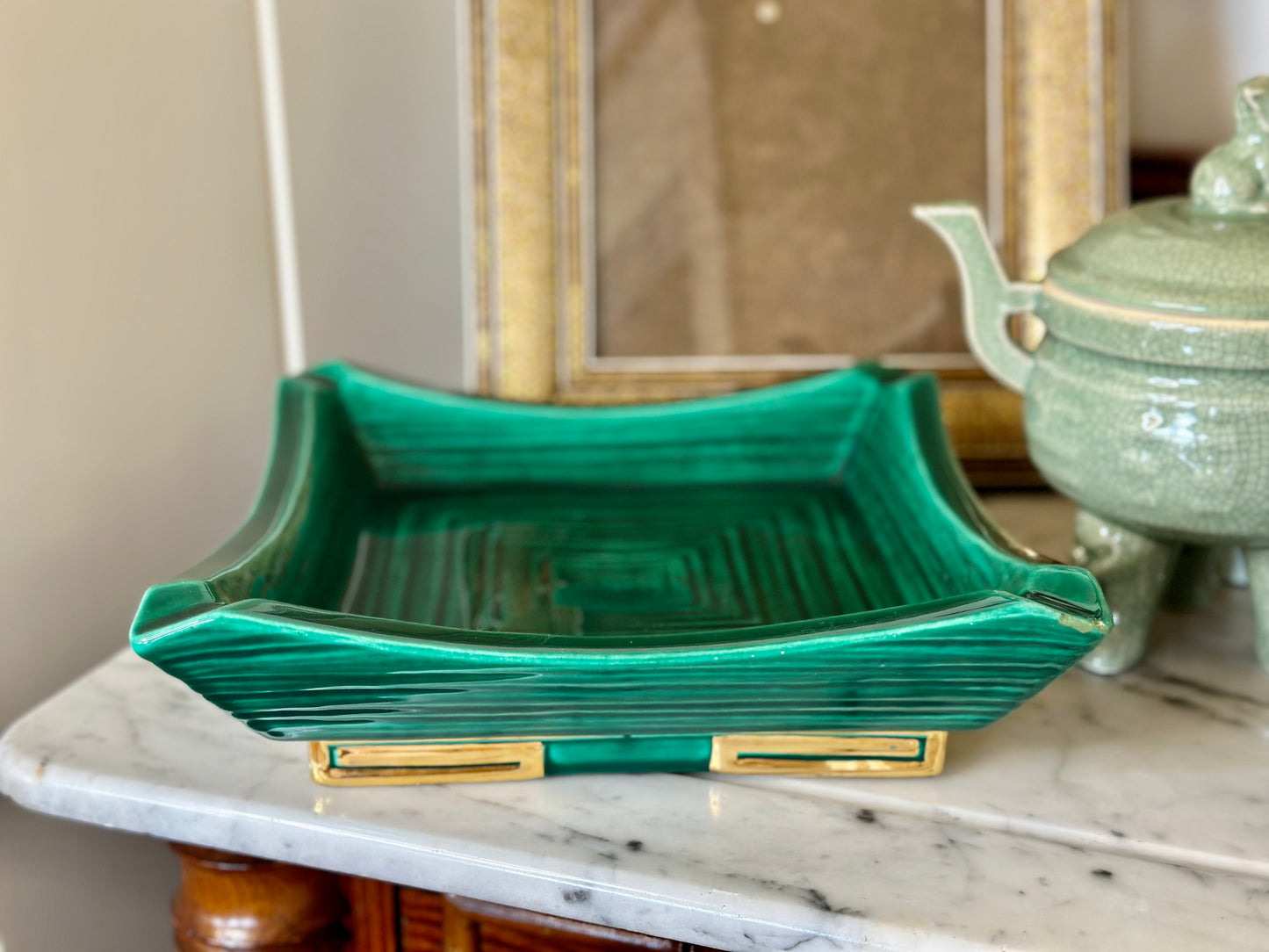 Emerald Ceramic Ashtray