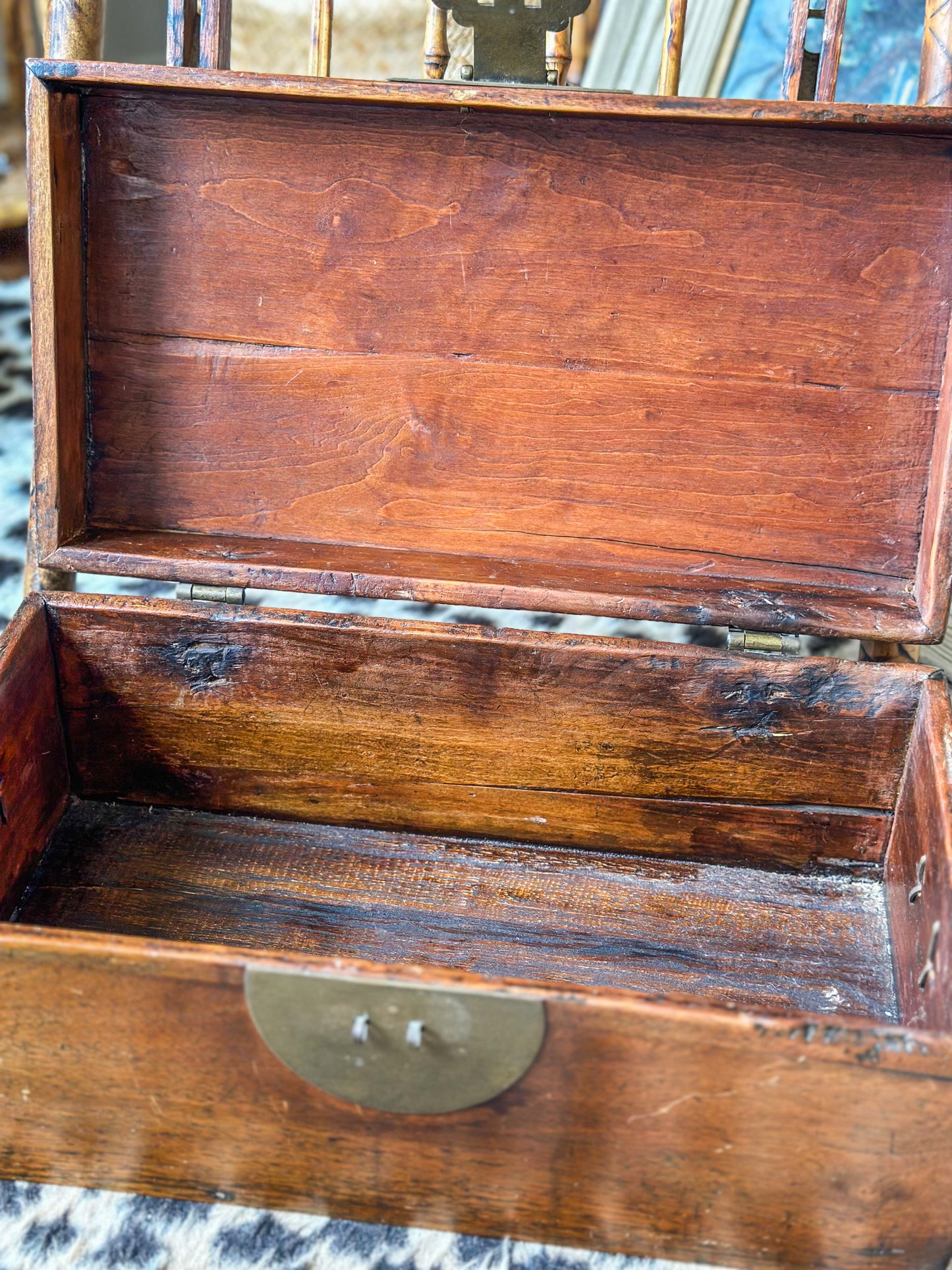 Antique Chinese Lacquered Wooden Box