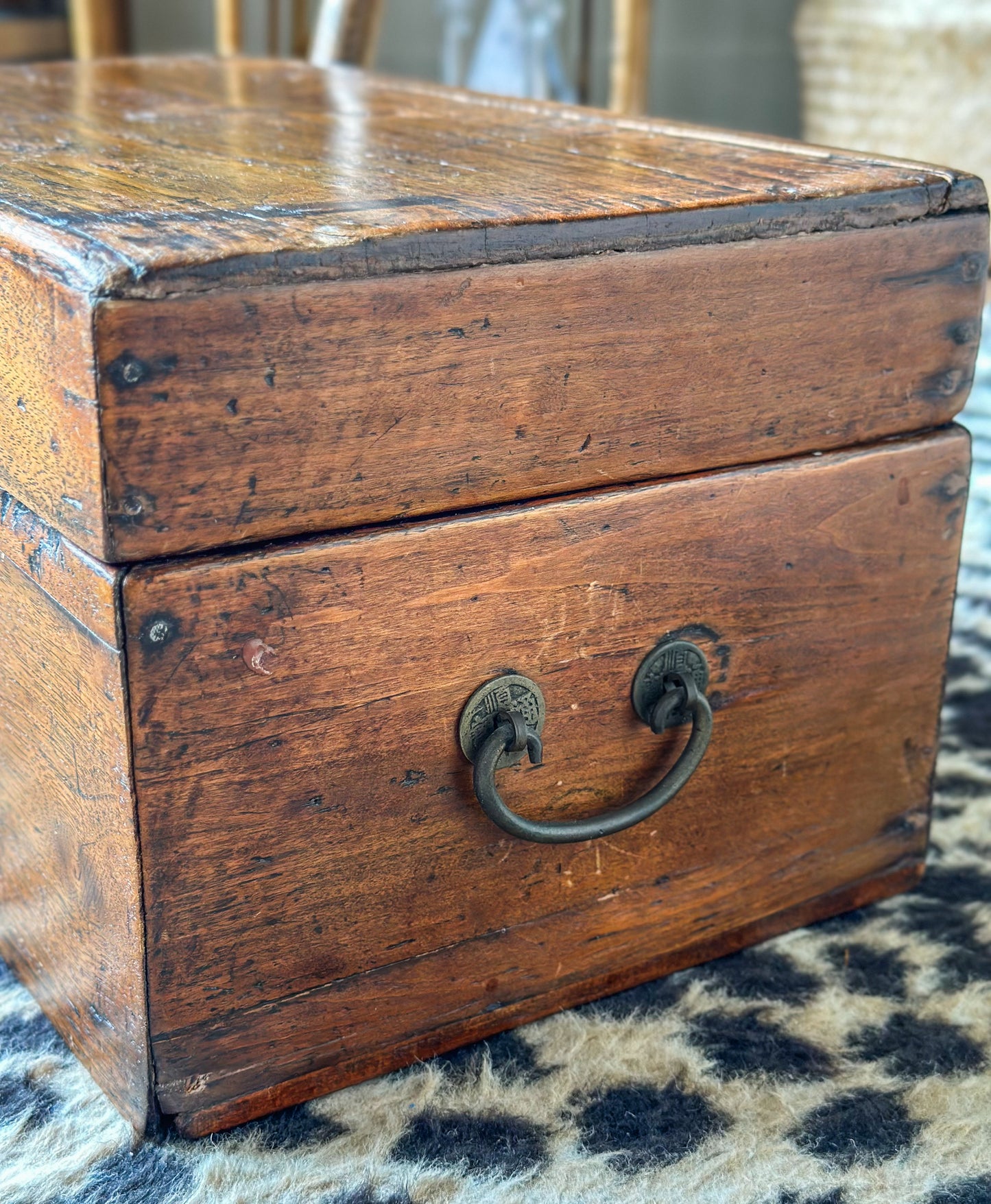 Antique Chinese Lacquered Wooden Box
