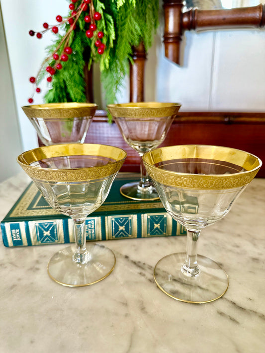 Tiffin Franciscan Coupe Glasses (Set of 4)