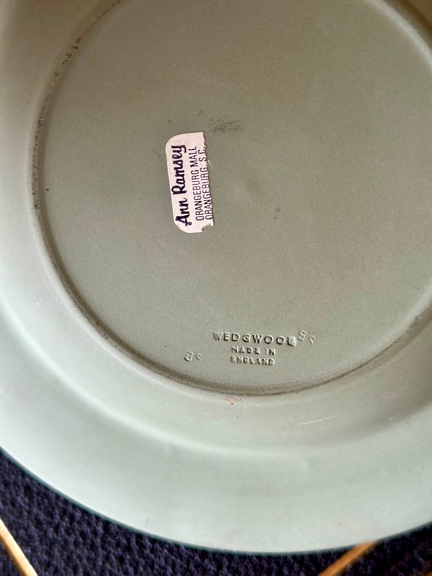 Wedgwood Celadon Jasperware ‘Executive’ Ashtray