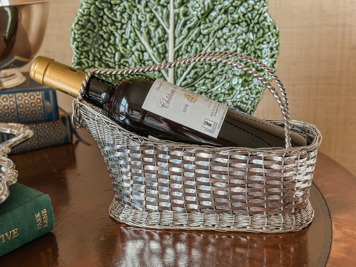 Silverplate French Style Wine Basket