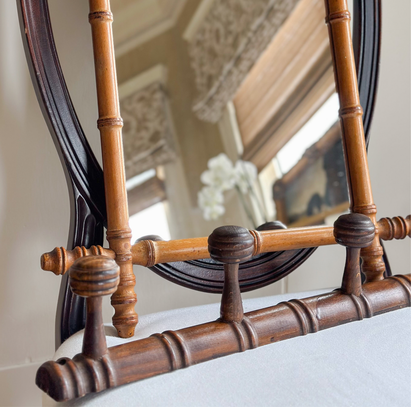 Antique French Faux Bamboo Coat Rack