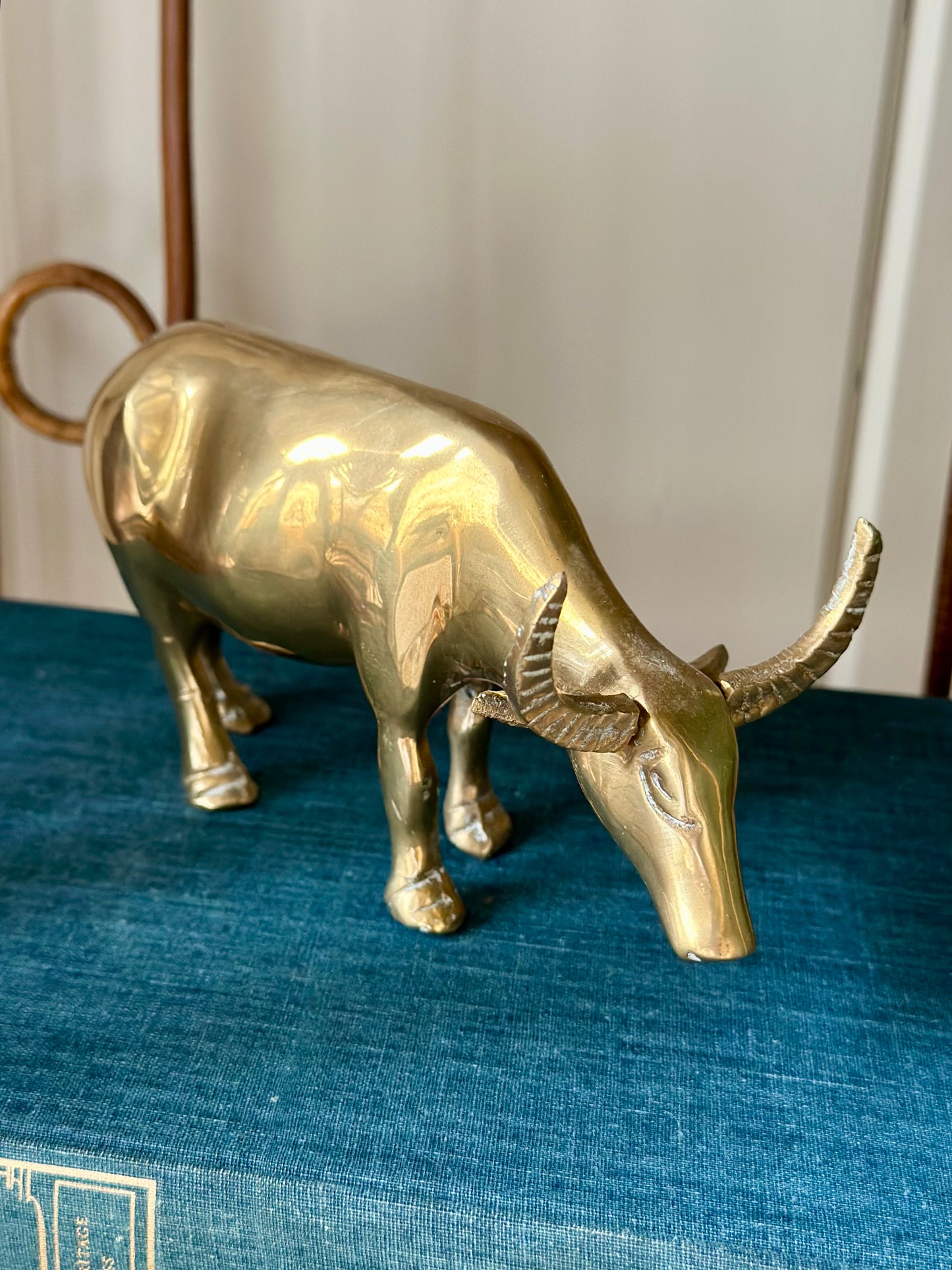 Brass Longhorn Figurine