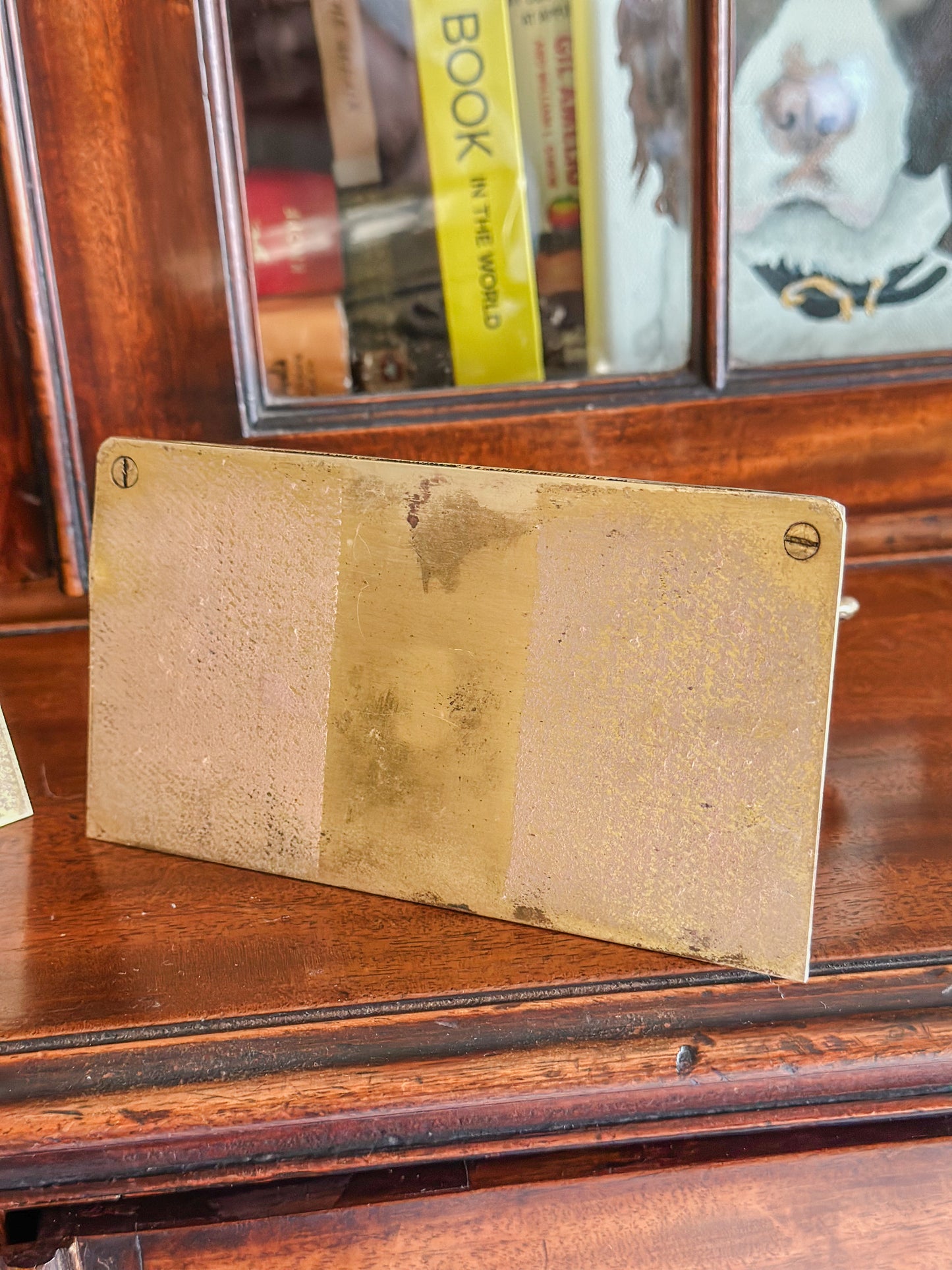 British Royal Heraldic Brass Bookends