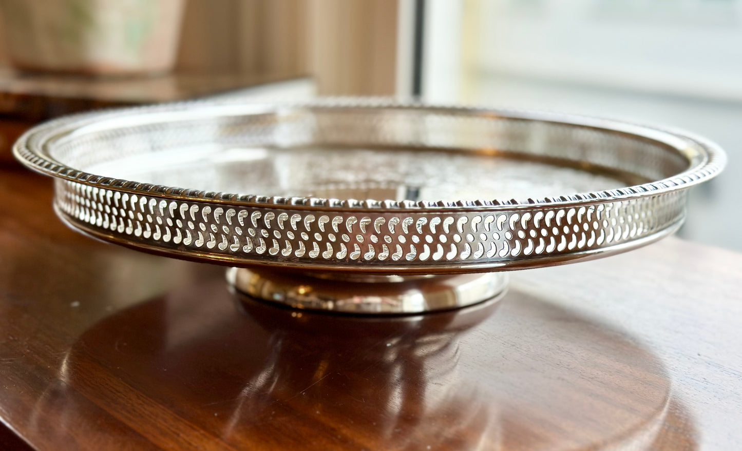 Vintage Silver Lazy Susan