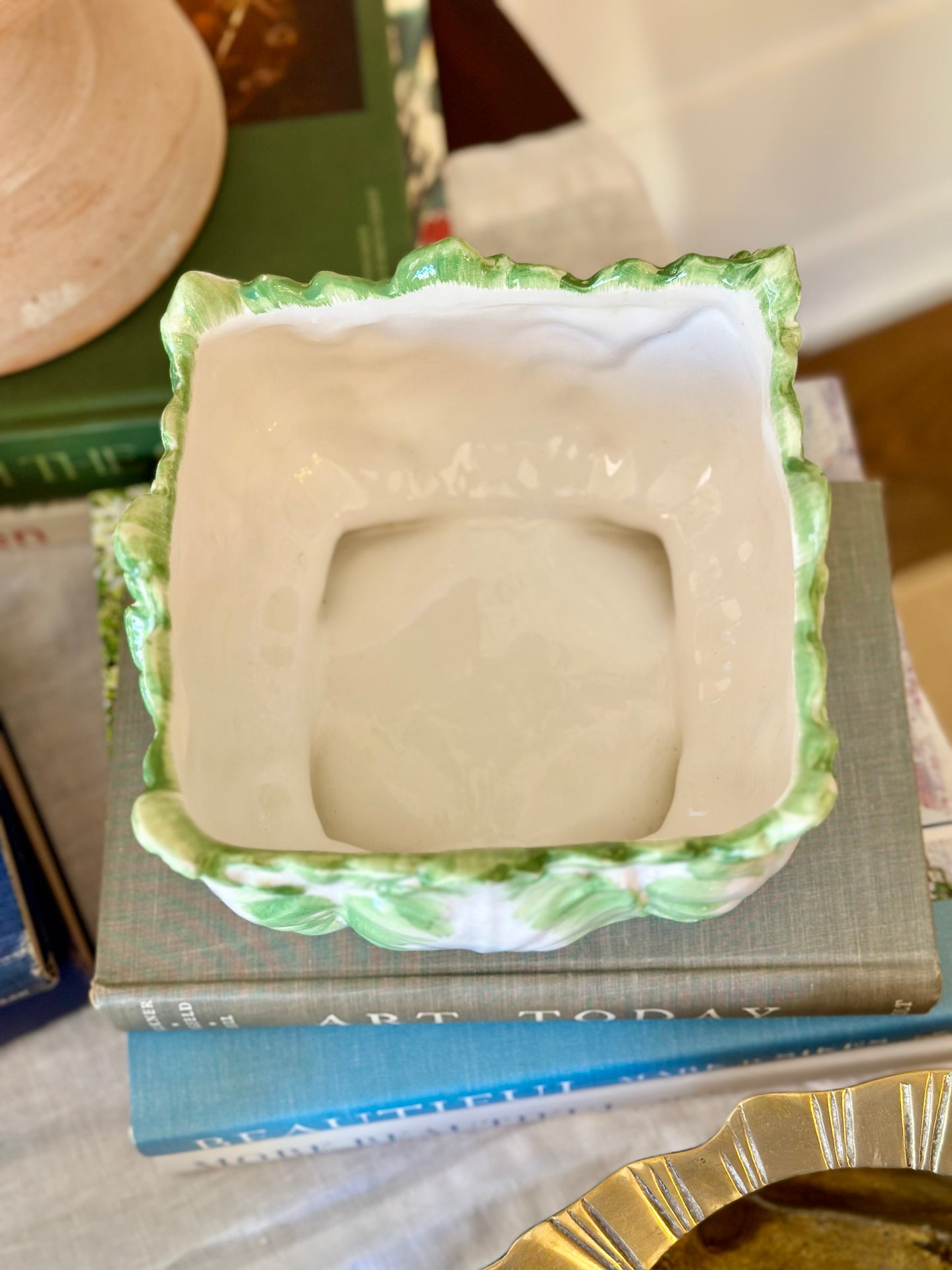 Vintage Mottahedeh Italian Porcelain Cabbage Planter