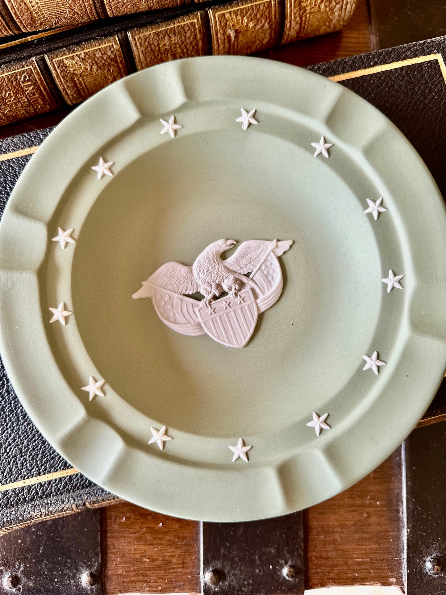 Wedgwood Celadon Jasperware ‘Executive’ Ashtray