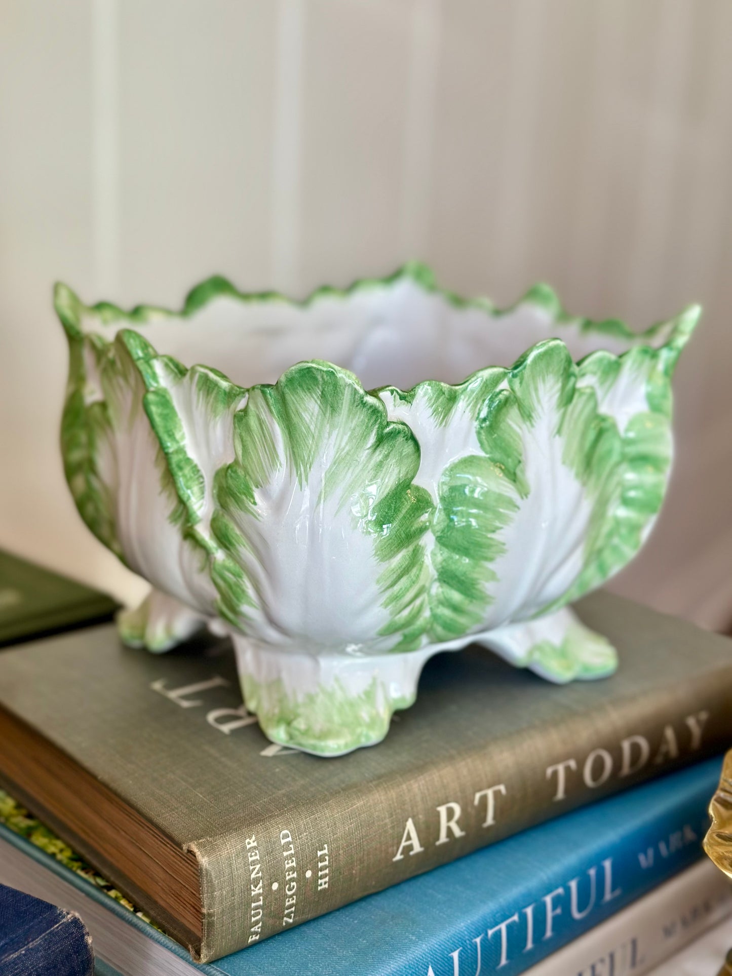 Vintage Mottahedeh Italian Porcelain Cabbage Planter