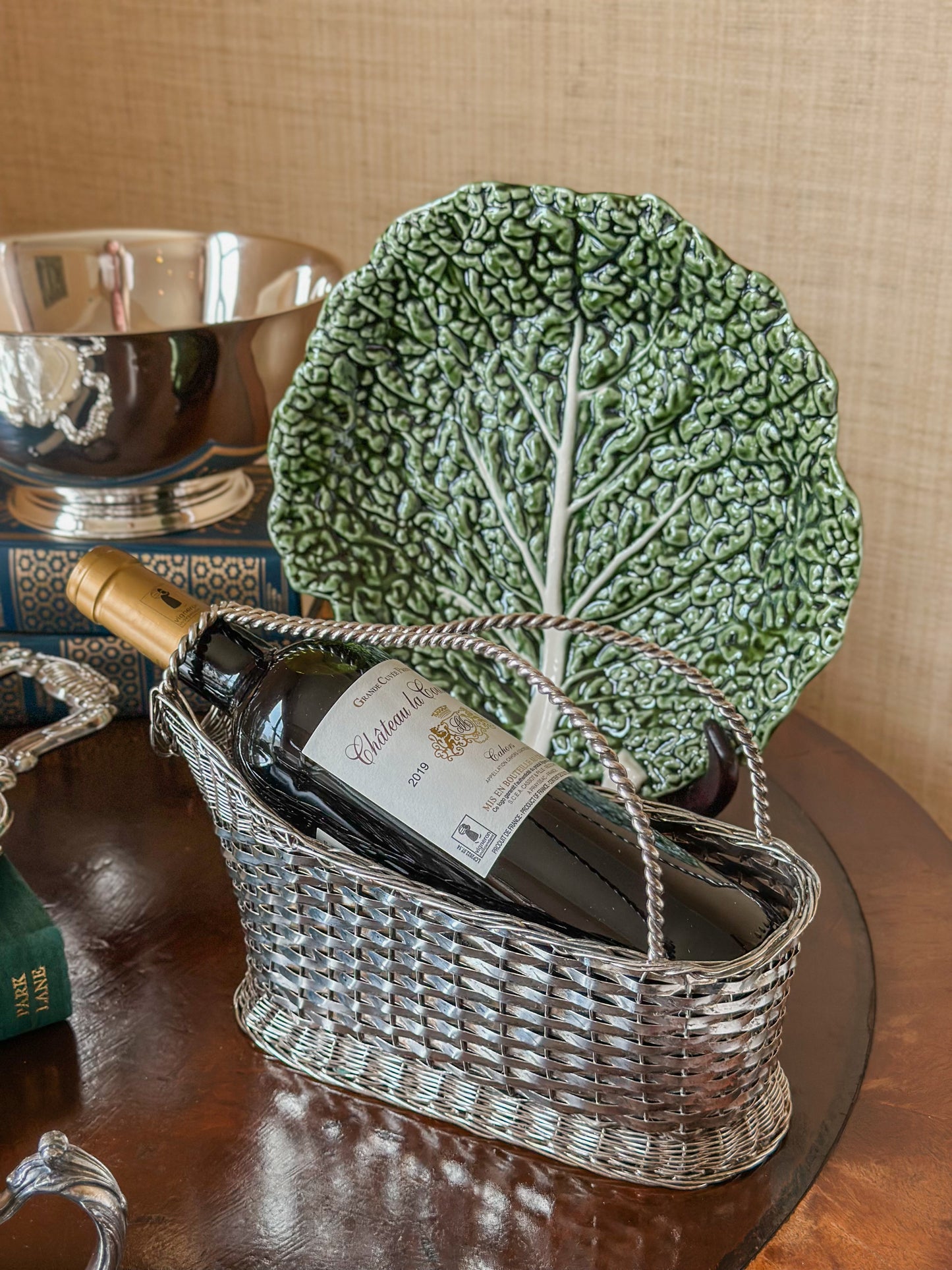 Silverplate French Style Wine Basket