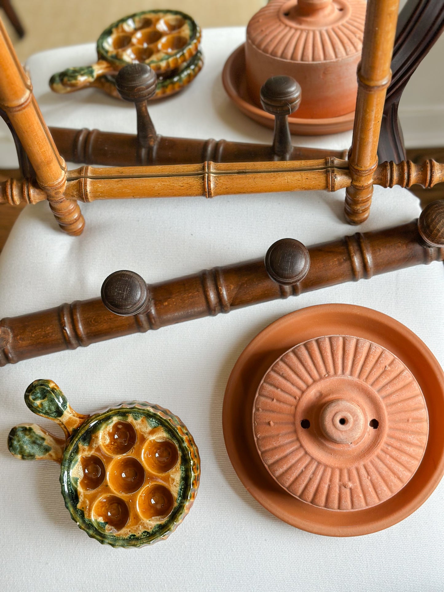Antique French Faux Bamboo Coat Rack
