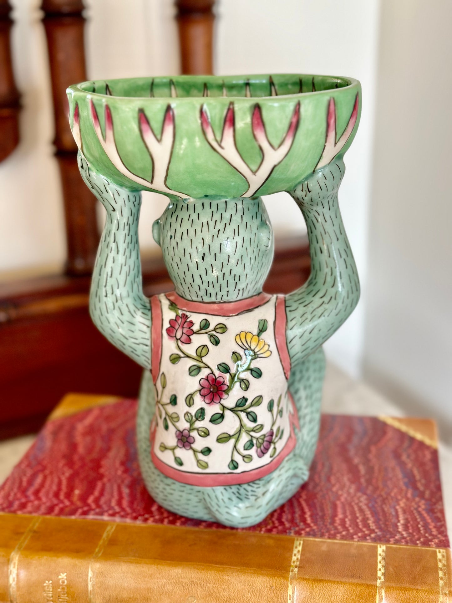 Vintage Monkey and Bok Choy Bowl