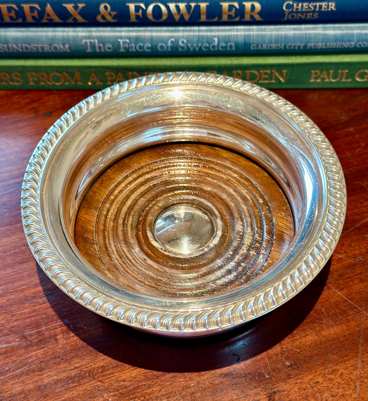 Vintage Silverplate Wine Bottle Coaster