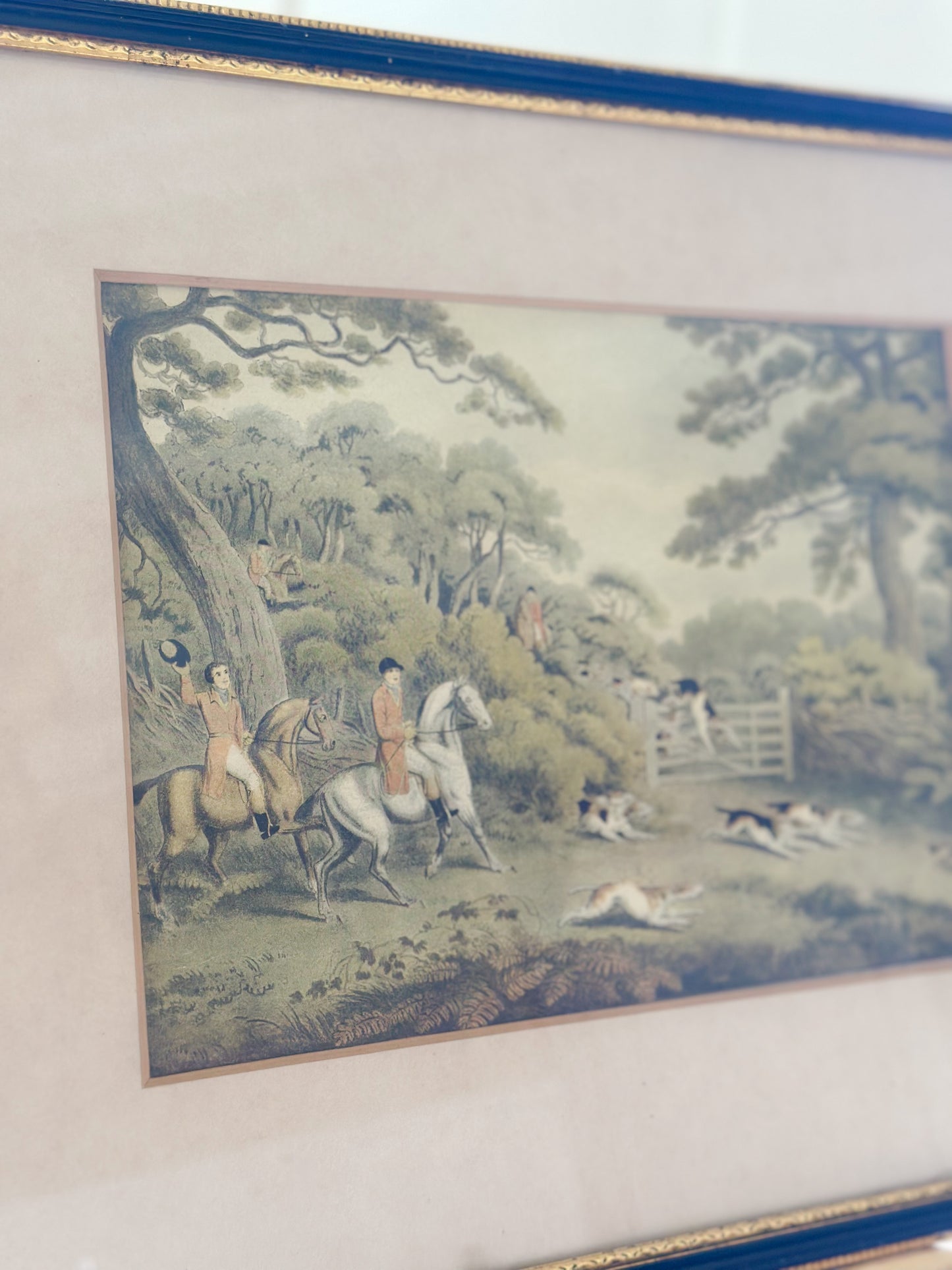 “Breaking Cover” Framed Vintage Print