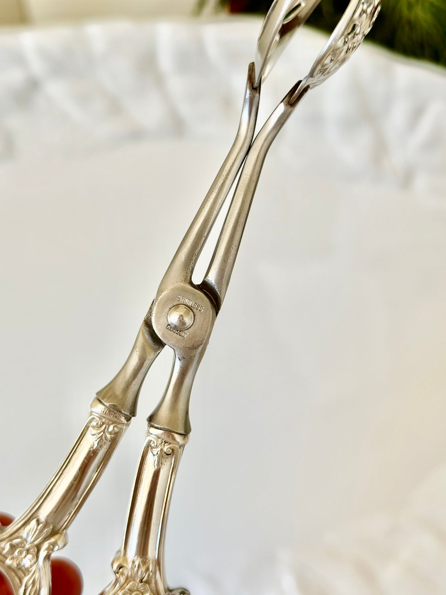 Sterling Silver Handle Pastry Tongs