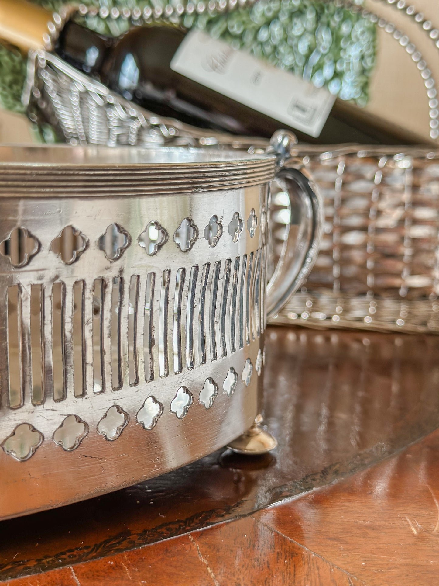Silverplate Footed Jardinière
