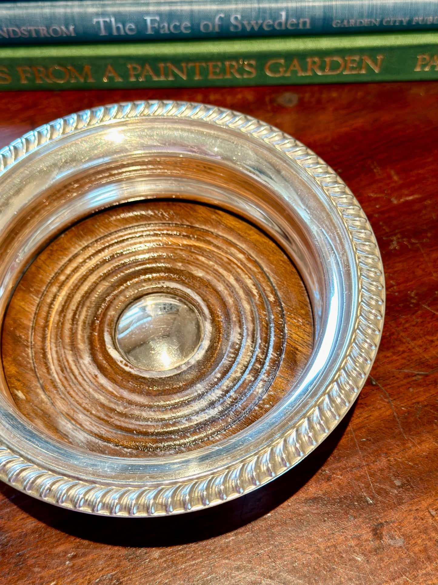 Vintage Silverplate Wine Bottle Coaster