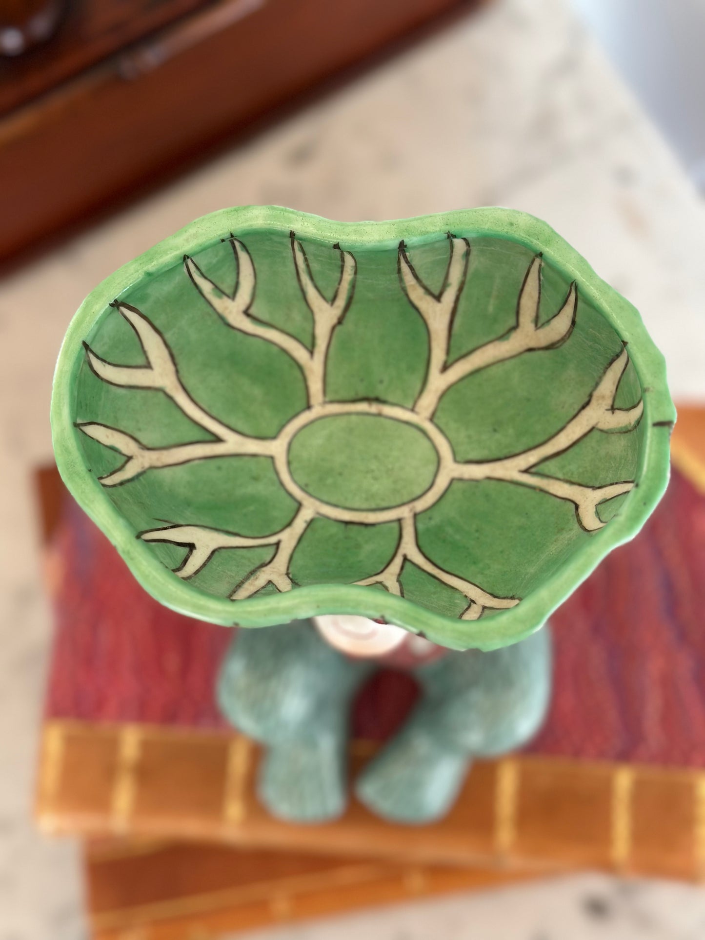 Vintage Monkey and Bok Choy Bowl