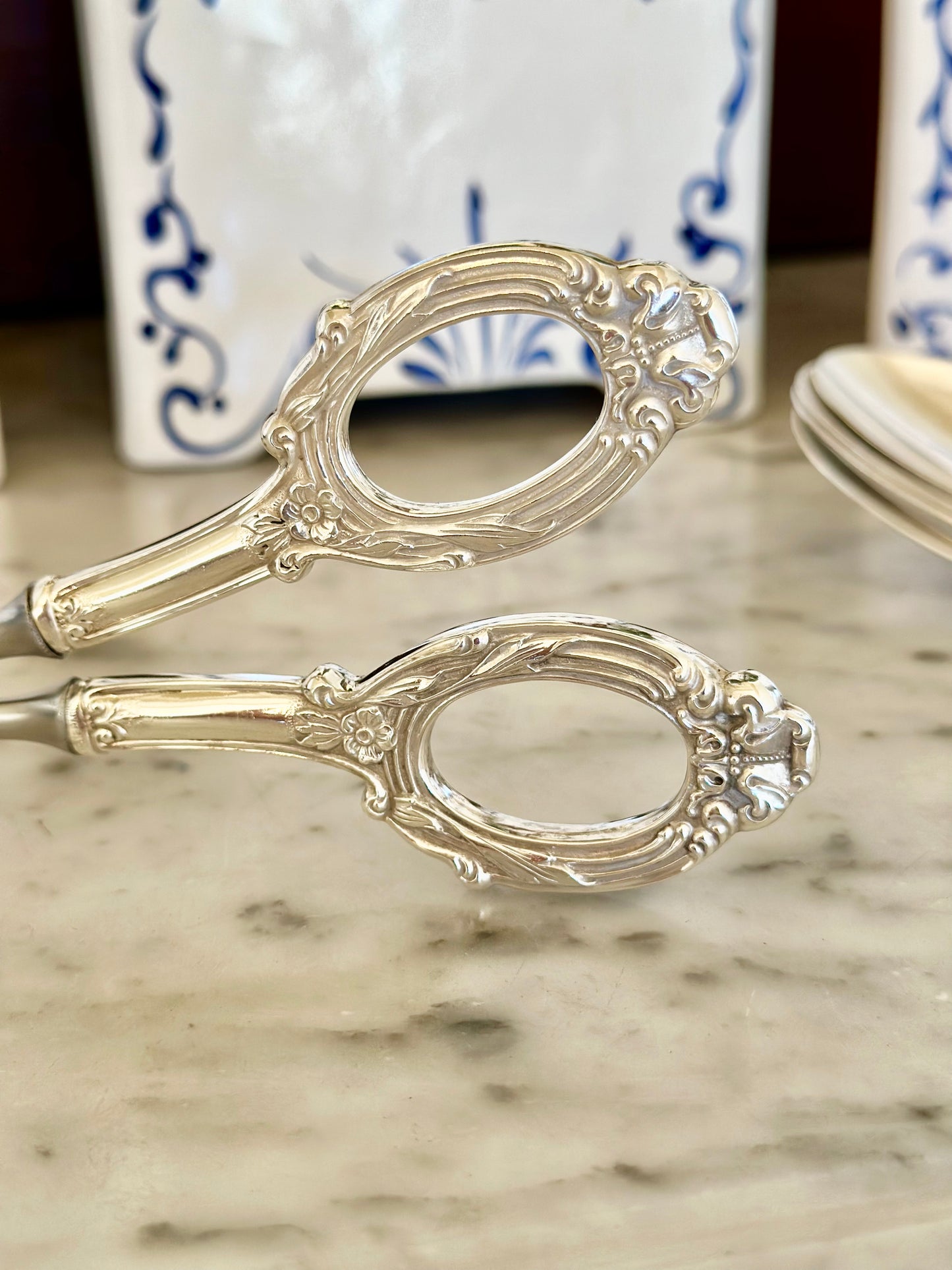 Sterling Silver Handle Pastry Tongs