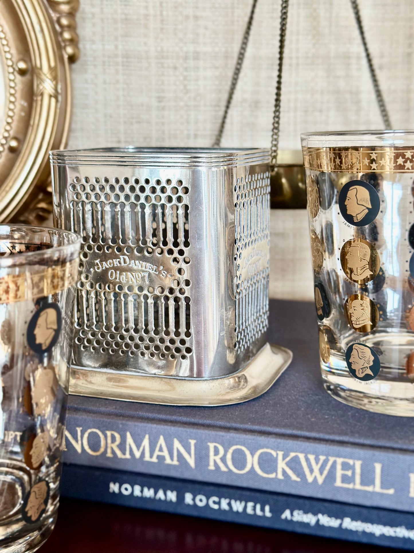 Vintage Jack Daniels Silverplate Bottle Holder