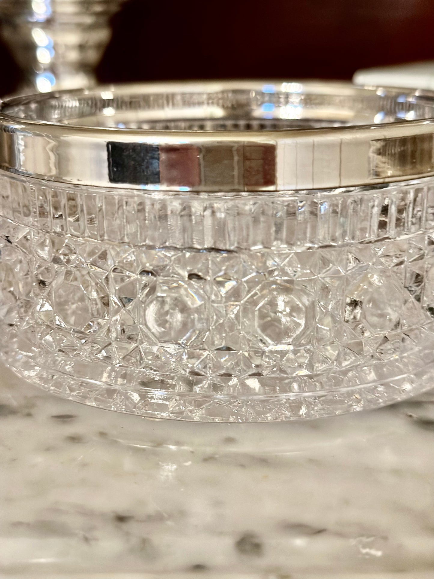Vintage Crystal Wine Bottle Coaster