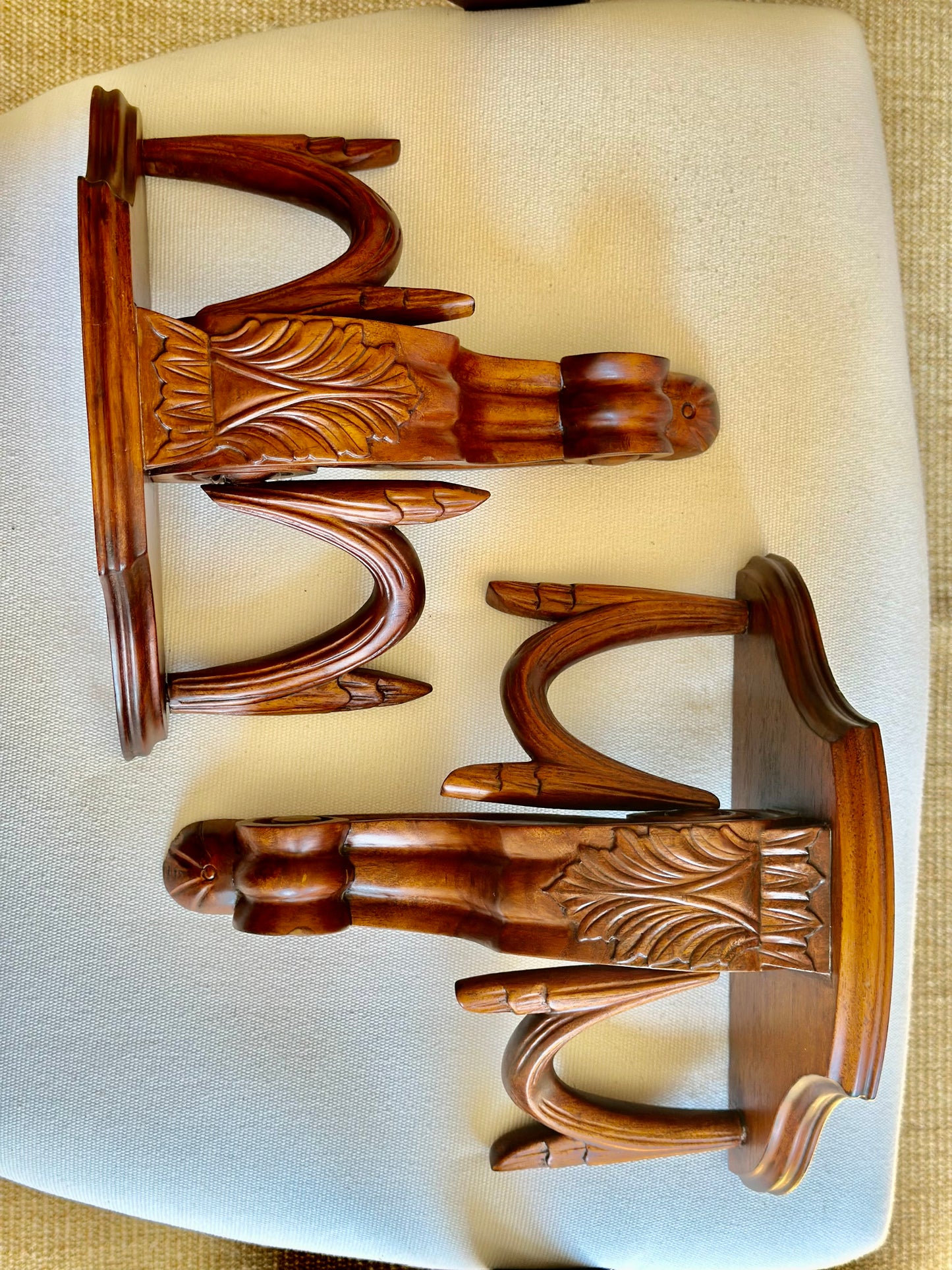 Vintage Regency Wall Bracket Shelves (Set of 2)