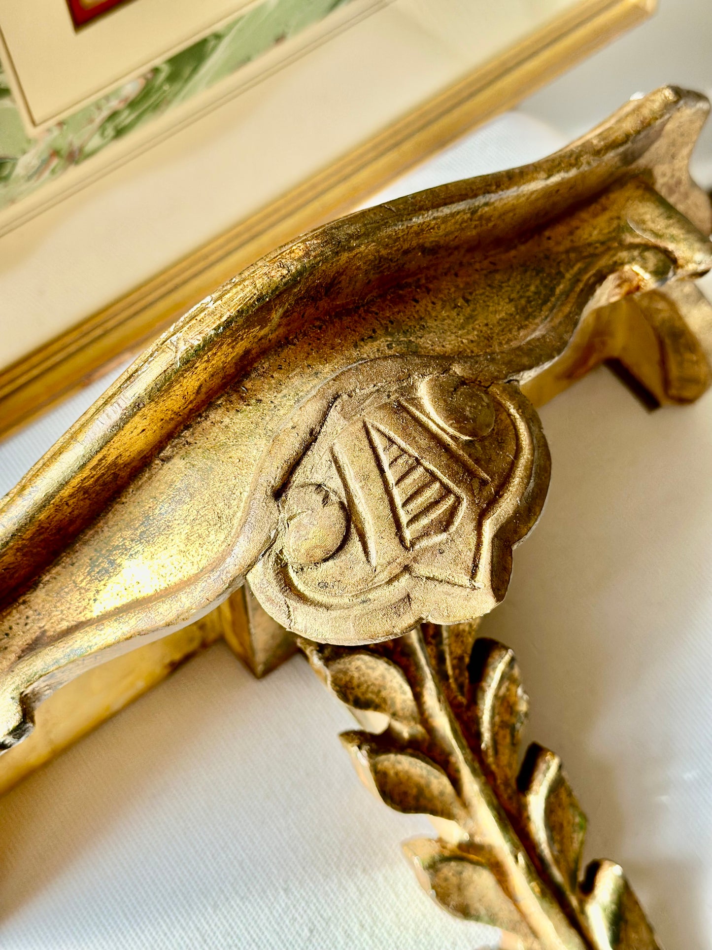 Gold Florentine Wall Shelf