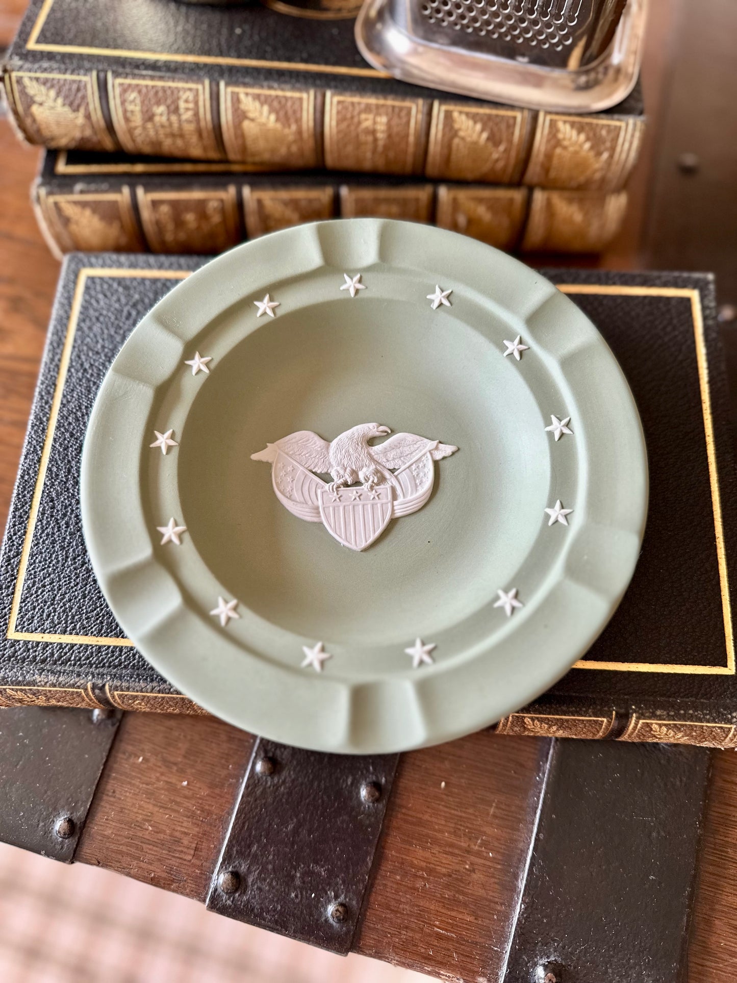 Wedgwood Celadon Jasperware ‘Executive’ Ashtray