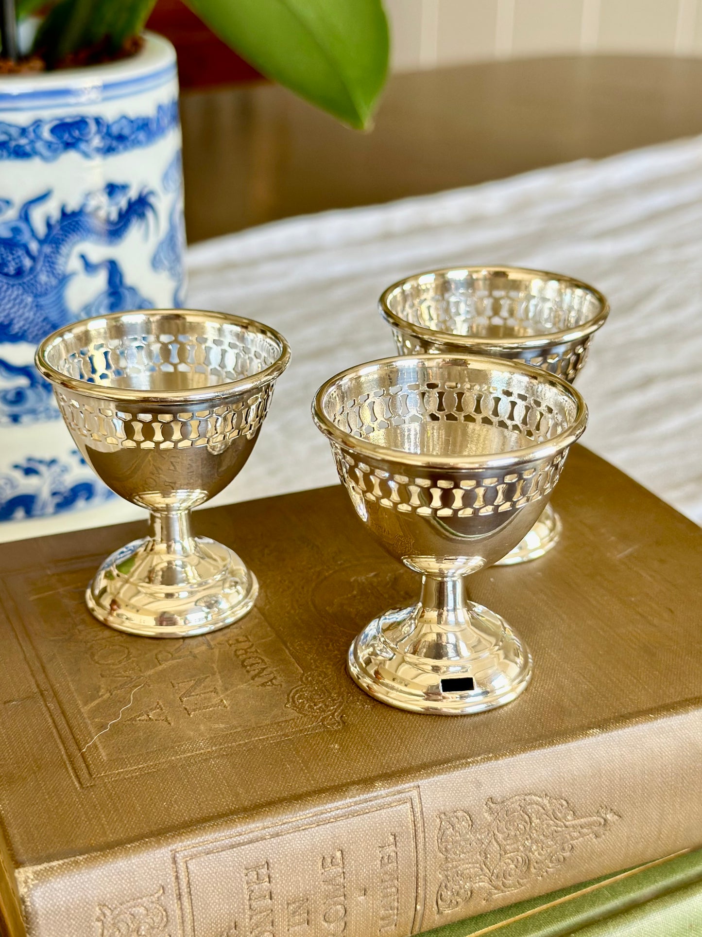 Vintage English Silverplate Egg Cruet