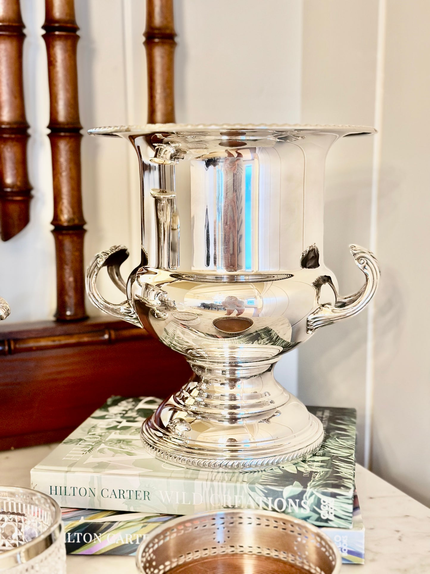 Silverplate Trophy Style Champagne Bucket