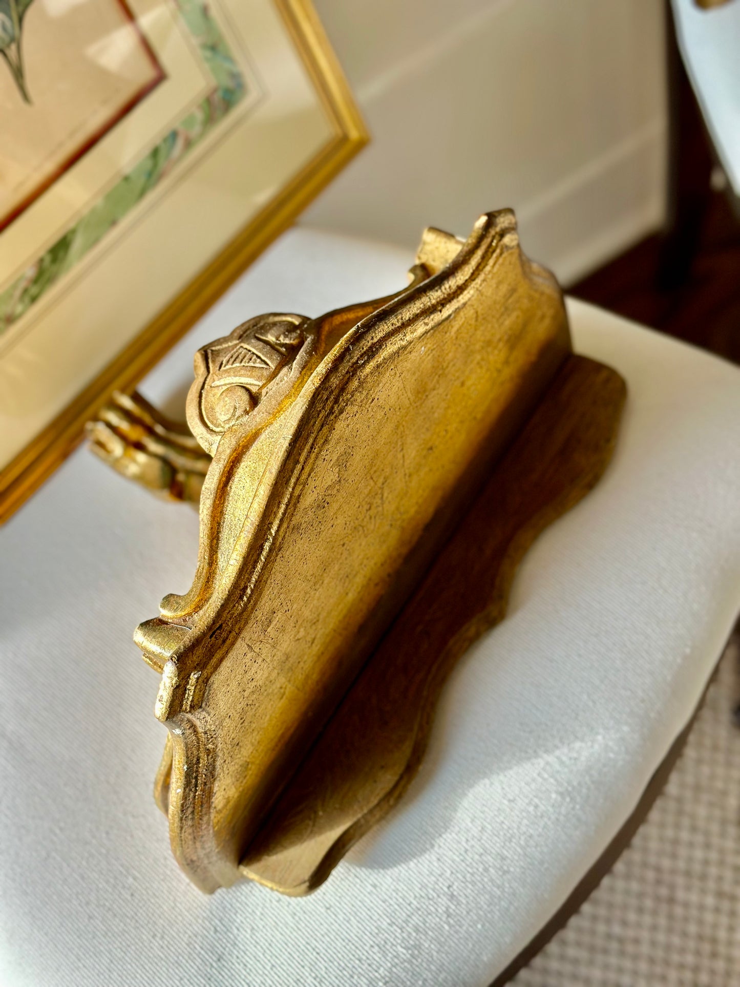 Gold Florentine Wall Shelf