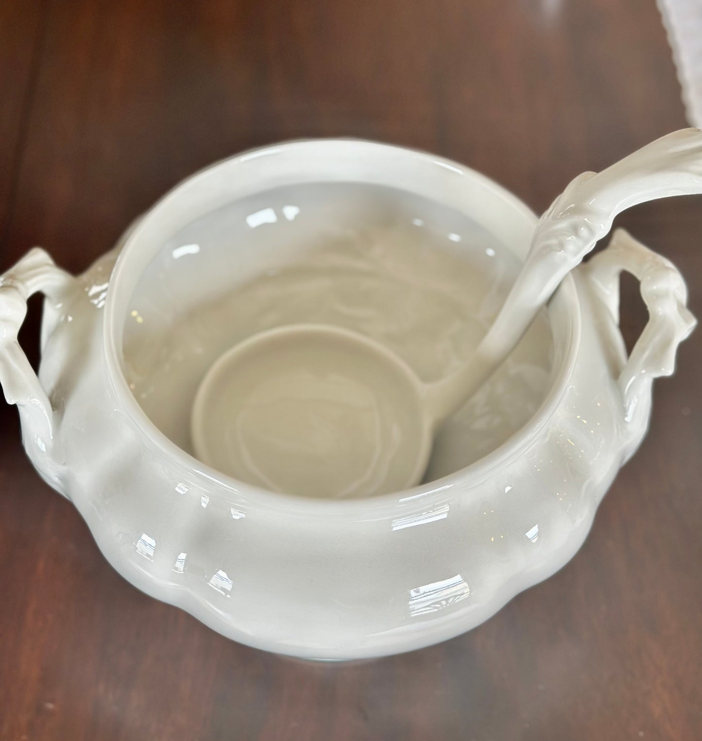 Red Cliff Ironstone Tureen with Ladle