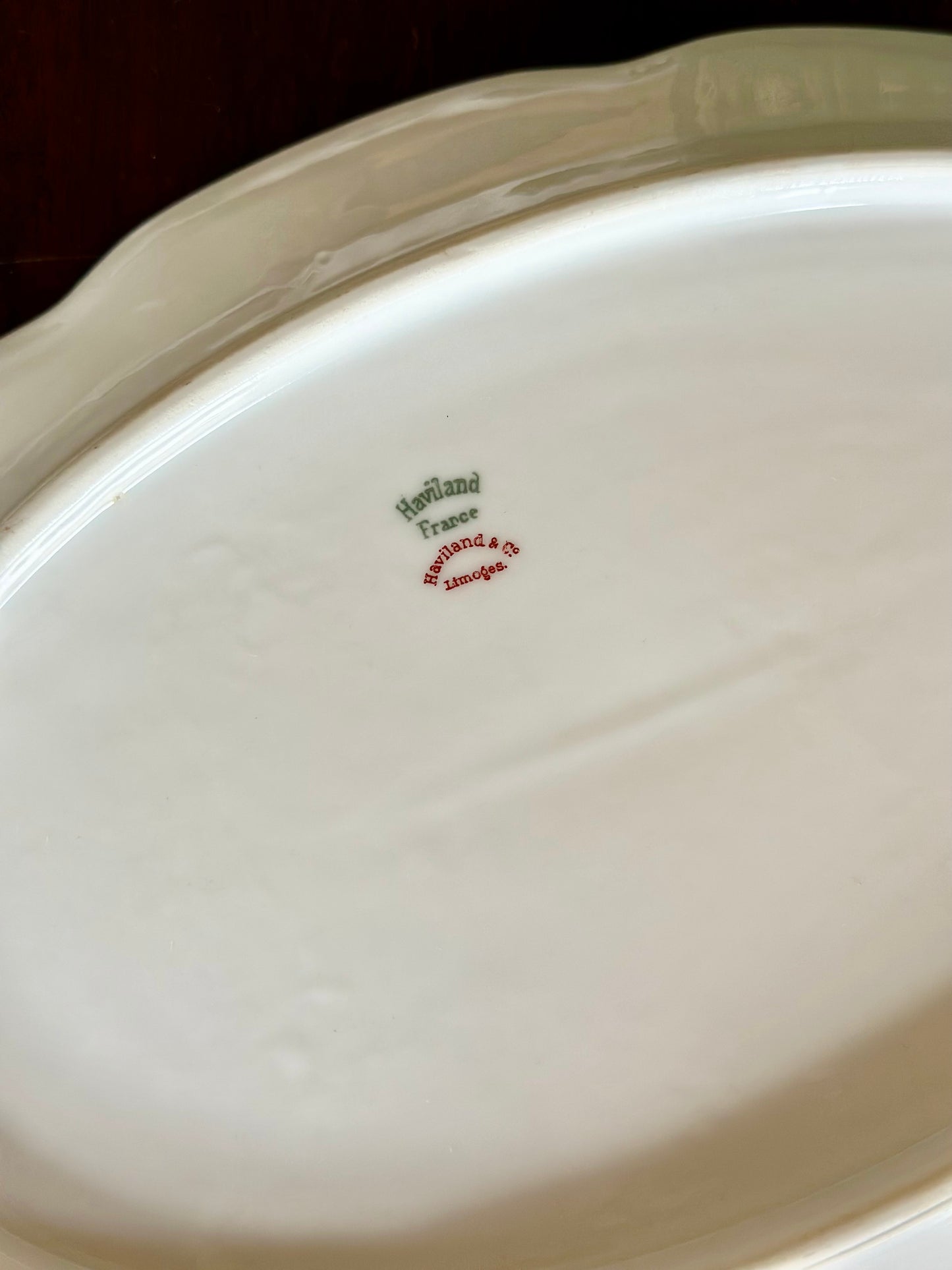Haviland Limoges Gold-Rimmed Oval Serving Platter