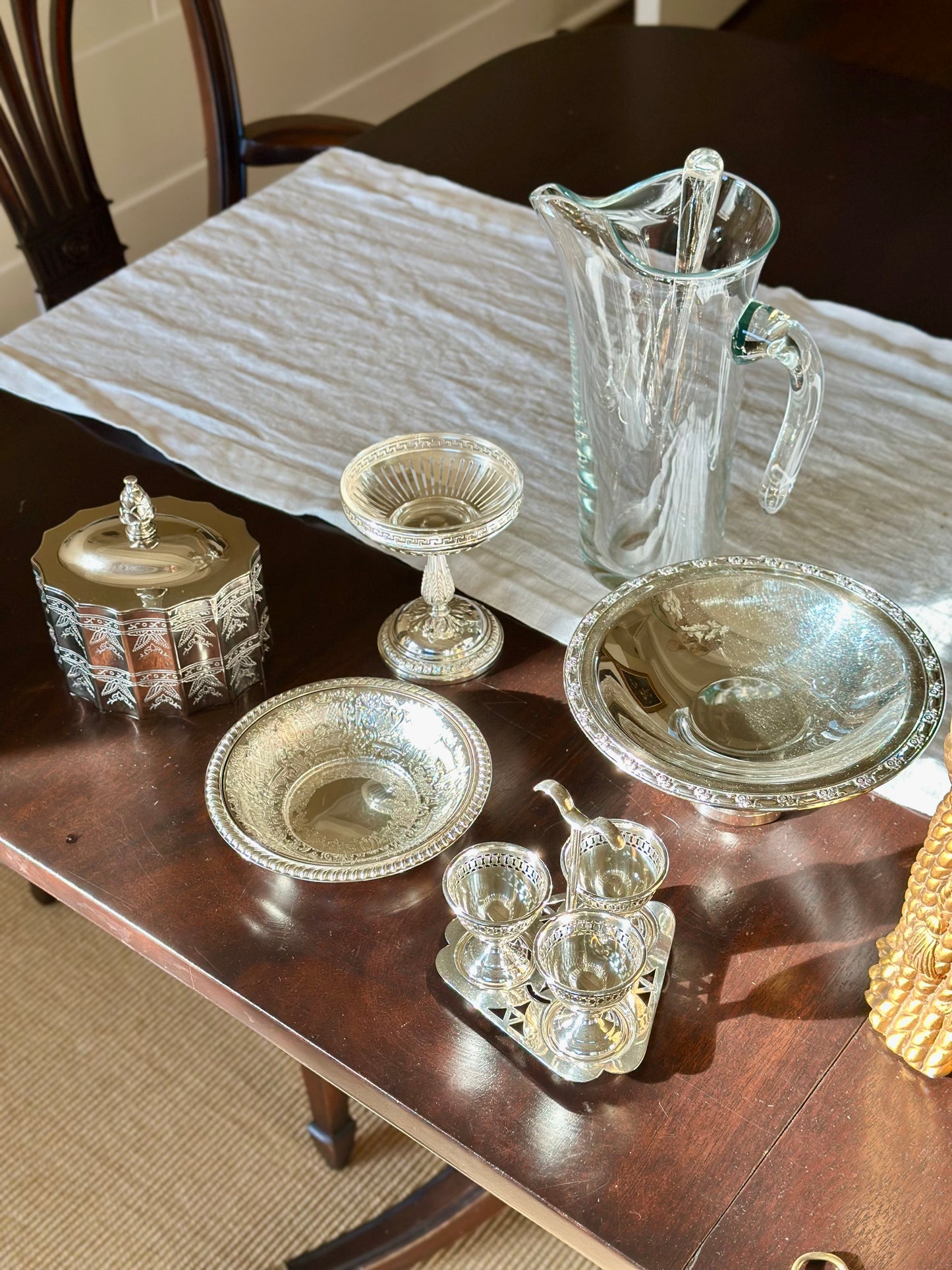 Vintage Kosta Sweden Glass Martini Pitcher and Stirrer