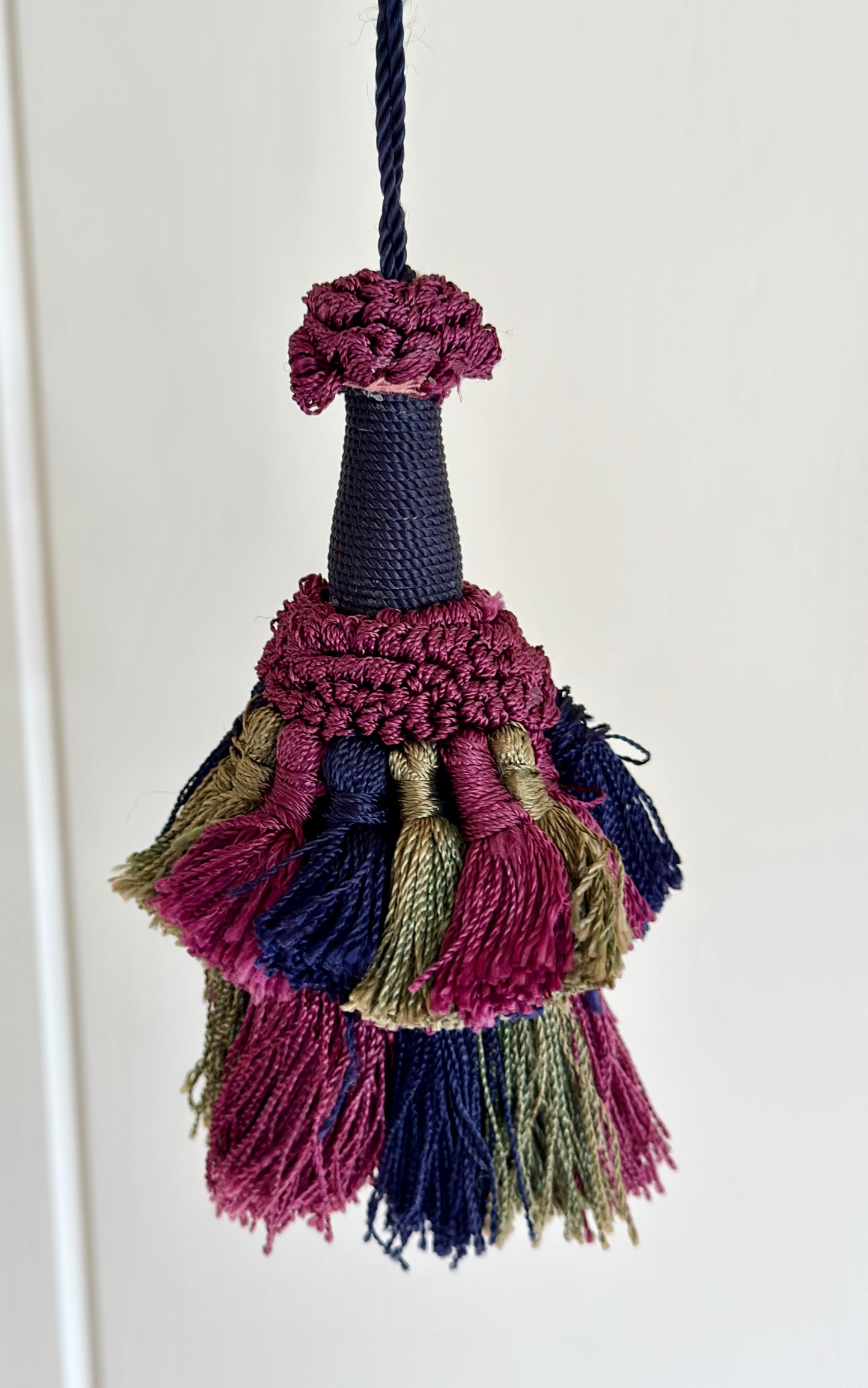 Navy, Purple, and Green Tassel