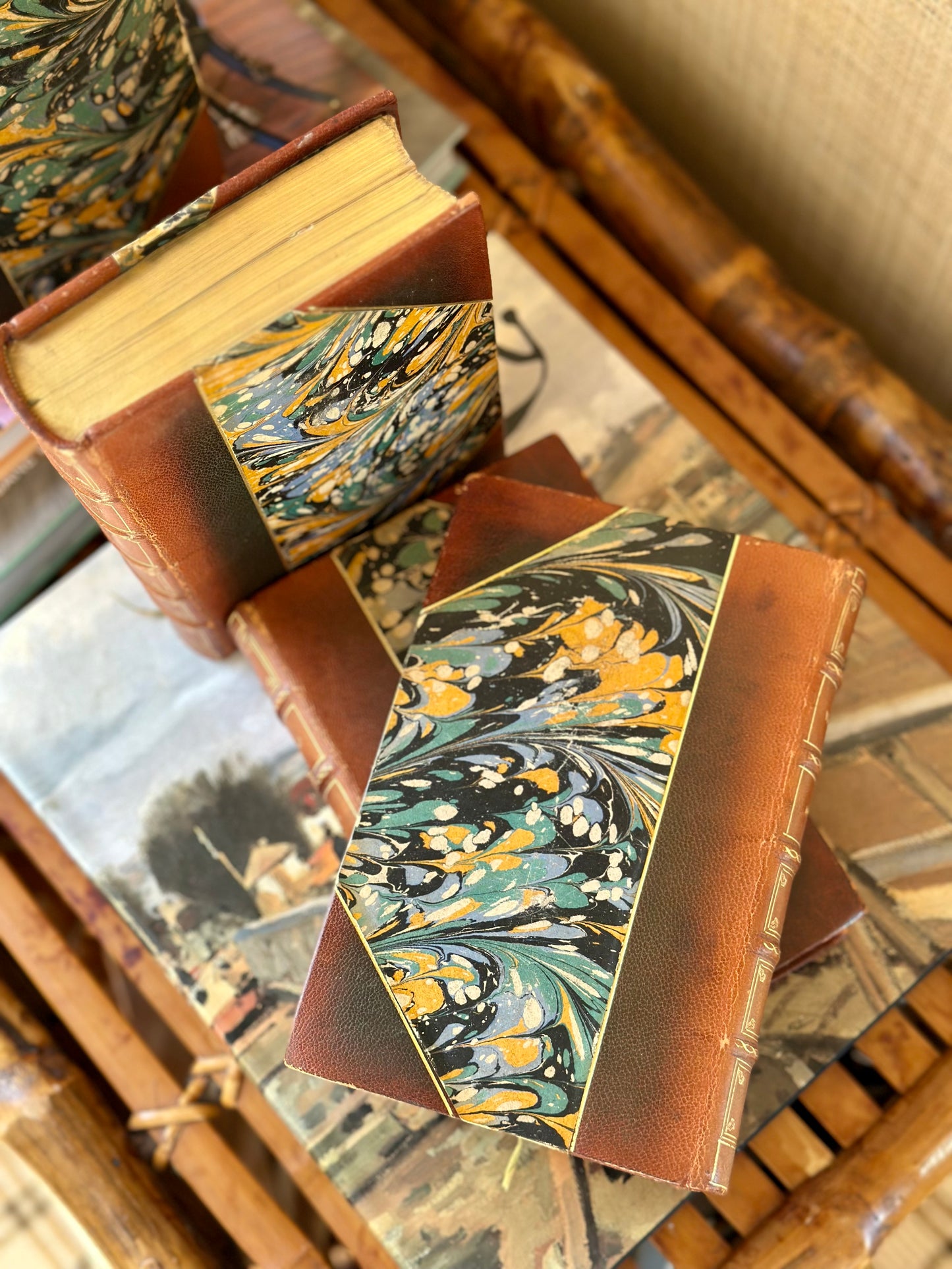 Les Miserables Antique Books (Set of 3)