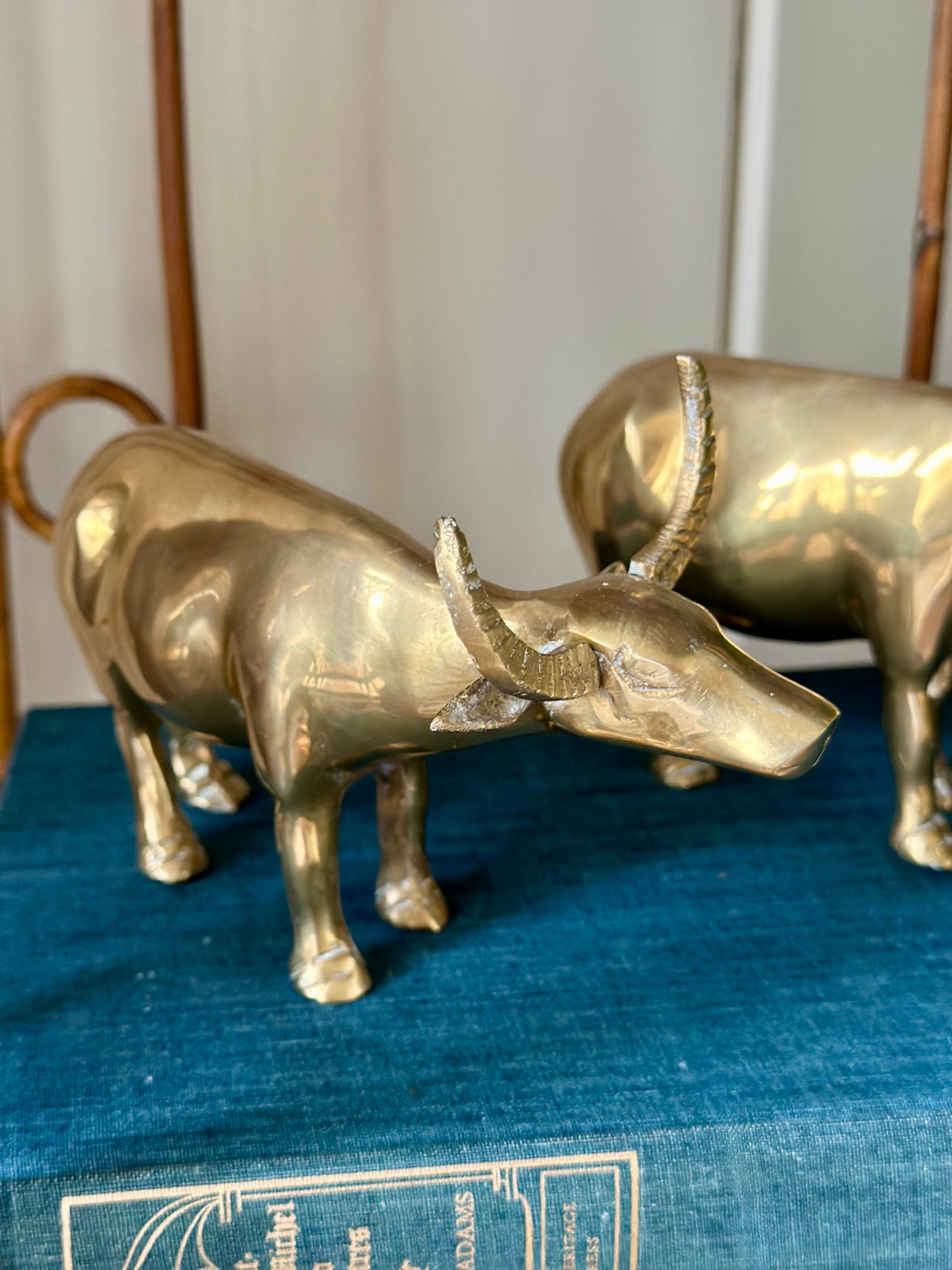 Brass Longhorn Figurine