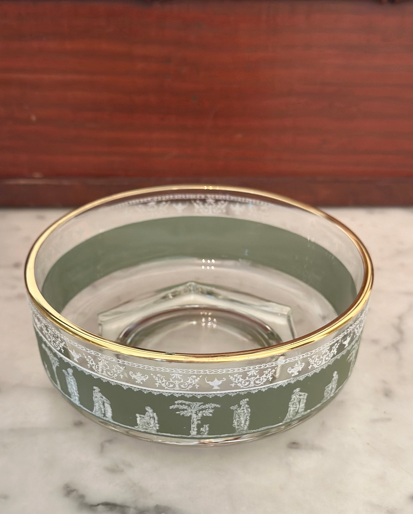 Vintage Jeanette Glass Hellenic 4-Way Server Set