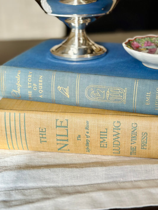 Cleopatra & The Nile Vintage Book Duo (Set of 2)